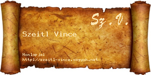 Szeitl Vince névjegykártya